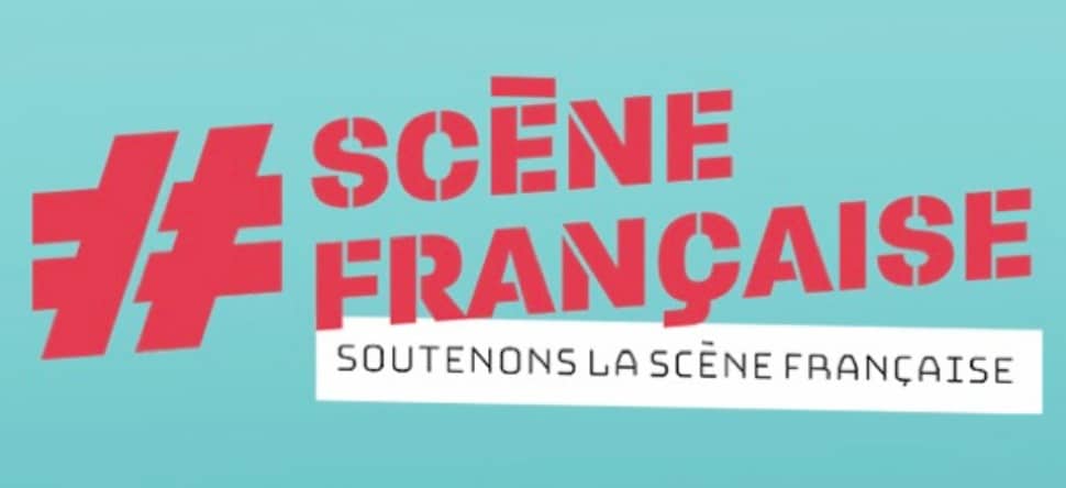 Slogan de la Sacem "Soutenons la scène française"