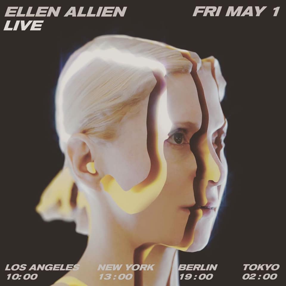 Photo de l'annonce du livestream du 1er mai d'Ellen Allien