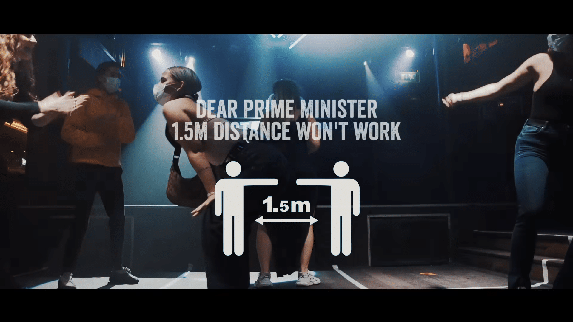 message du club au premier ministre "1.5m won't work"