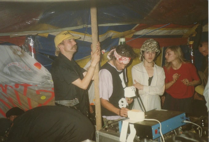 DJ Harvey from Tonka / Circus Warp tent - Glastonbury 1990 c/o Fiona Cartlege