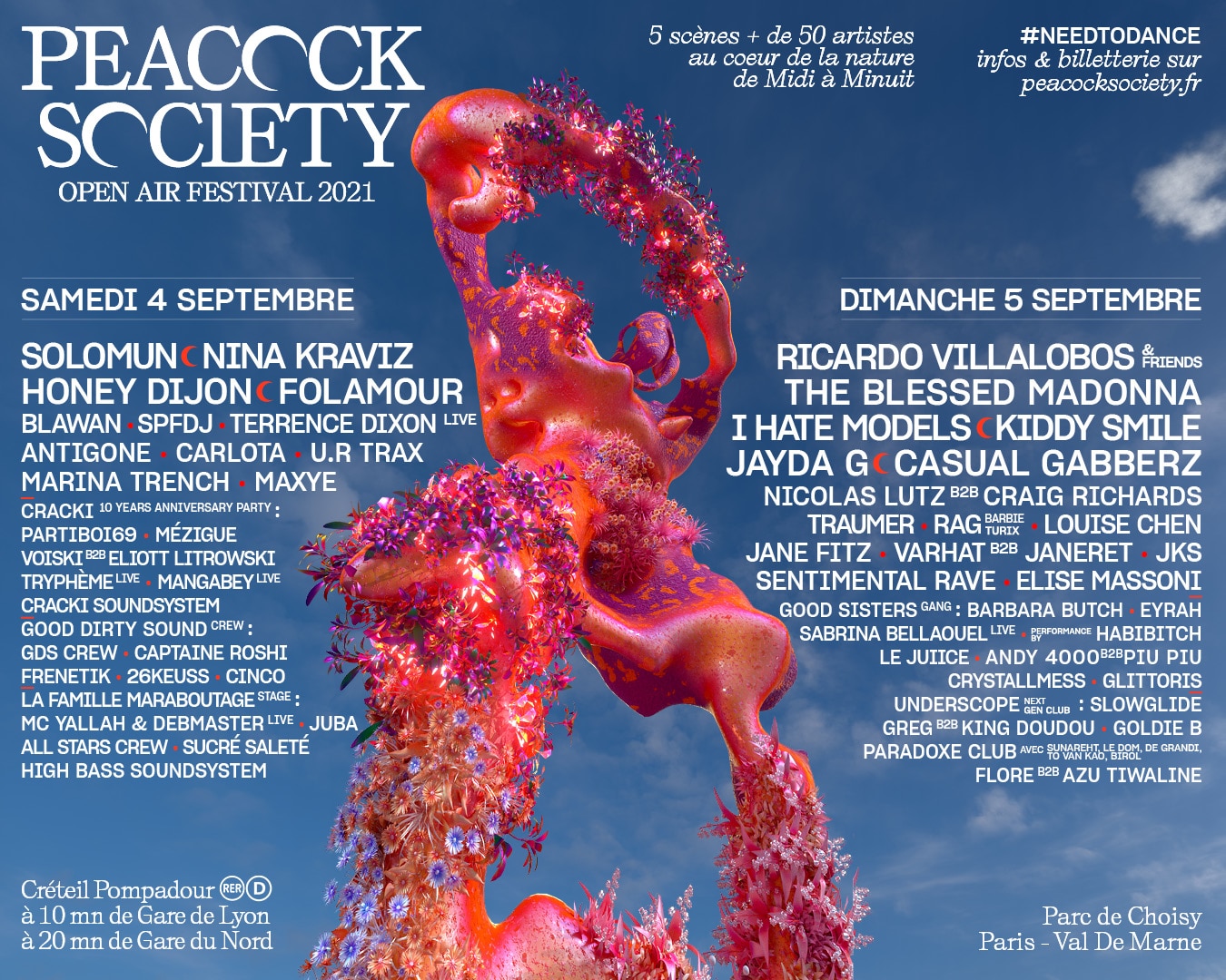 Affiche du Peacock Society festival 2021