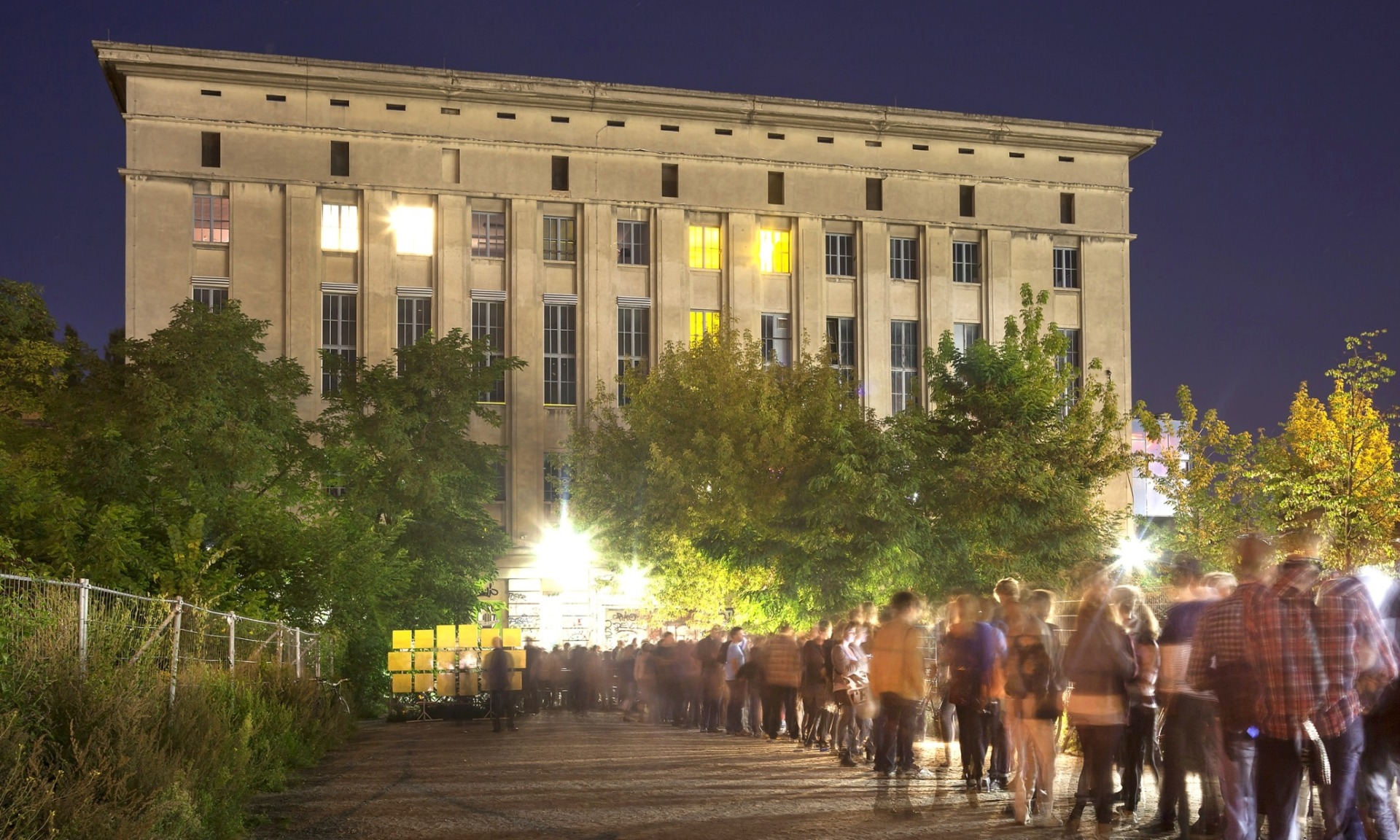 Berghain. Mandatory Credit: Photo by Image Broker/REX (2227351a) Berghain Club with queue, Berlin, Germany VARIOUS