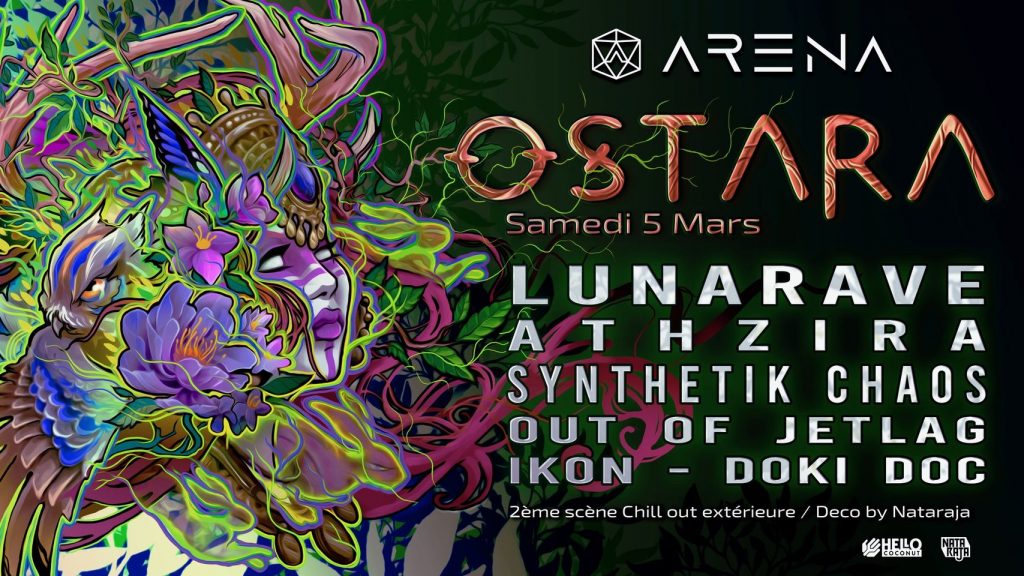 Affiche de la soirée Ostara à l'Arena de Toulouse