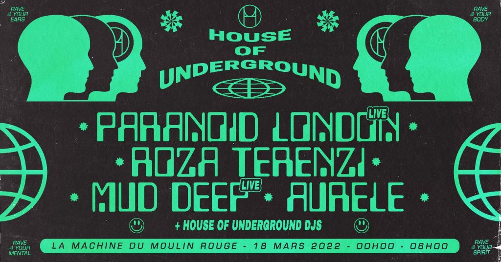 Affiche de la soirée House of Underground à La Machine
