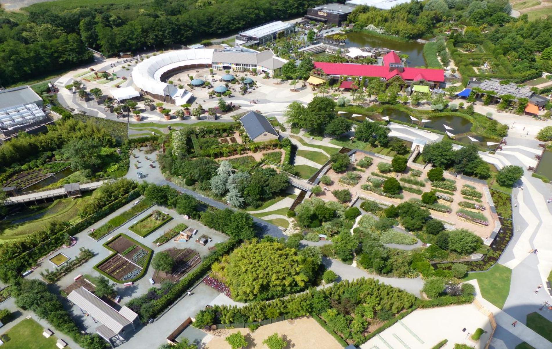 Vue aérienne du Terra Botanica d'Angers