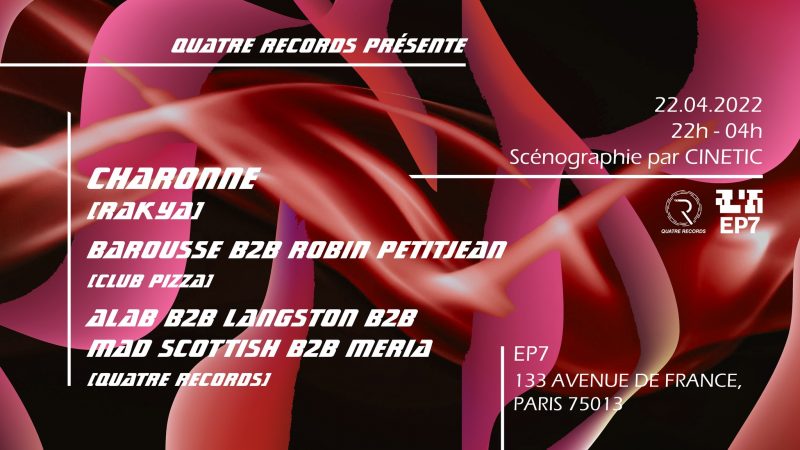 Affiche de la soirée Quatre Records à l'EP7