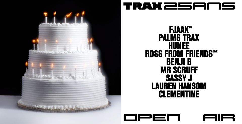 Affiche des 25 ans de Trax magazine à Paris
