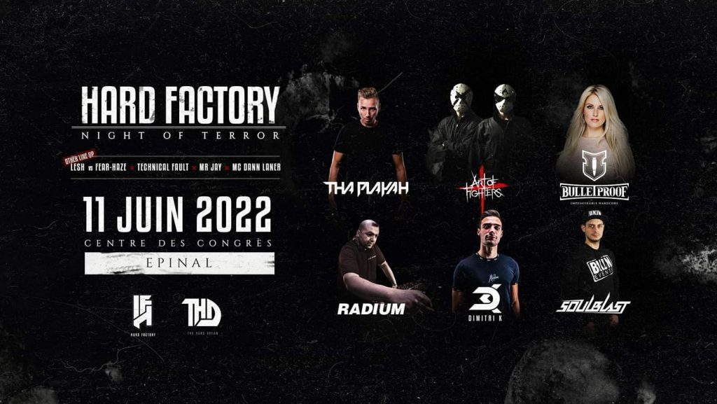 Affiche de la soirée hardcore Hard Factory 2022