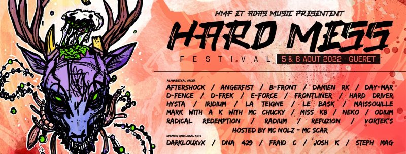 Affiche du festival hardcore Hard Mess 2022