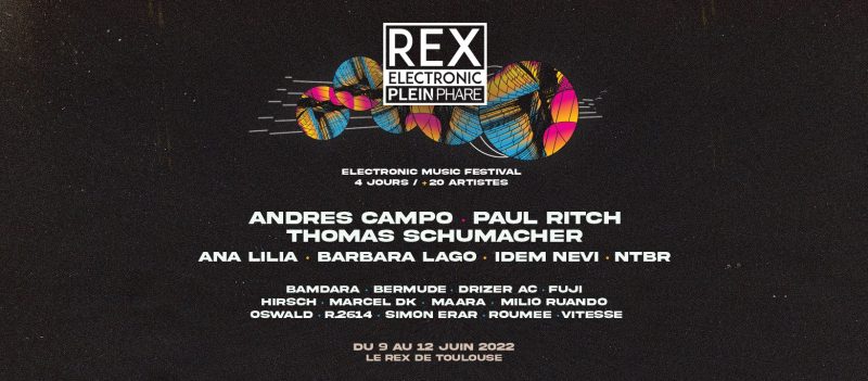 Affiche du Rex Electronic Festival au Rex Club de Toulouse