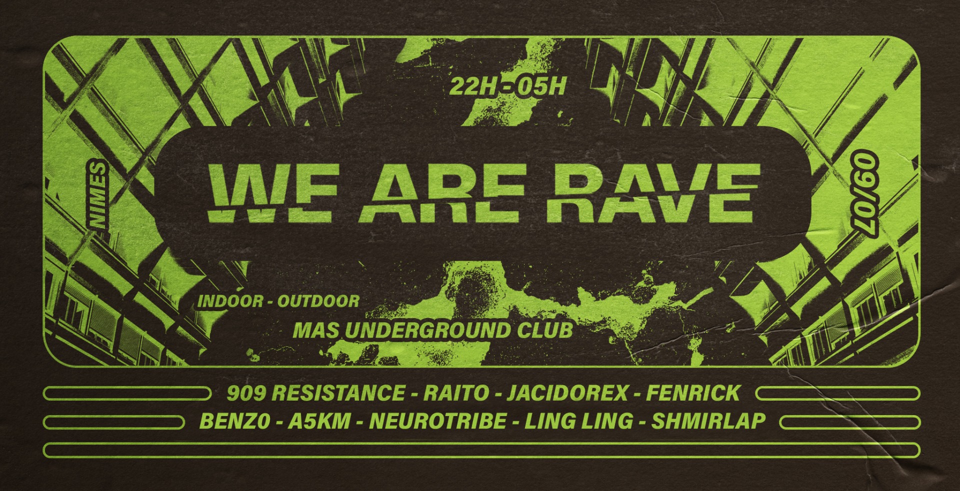 Affiche de la We Are Rave x Mas Underground