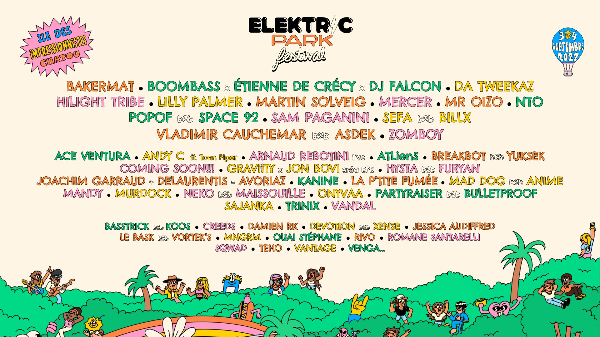 Affiche de l'Elektric Park Festival 2022