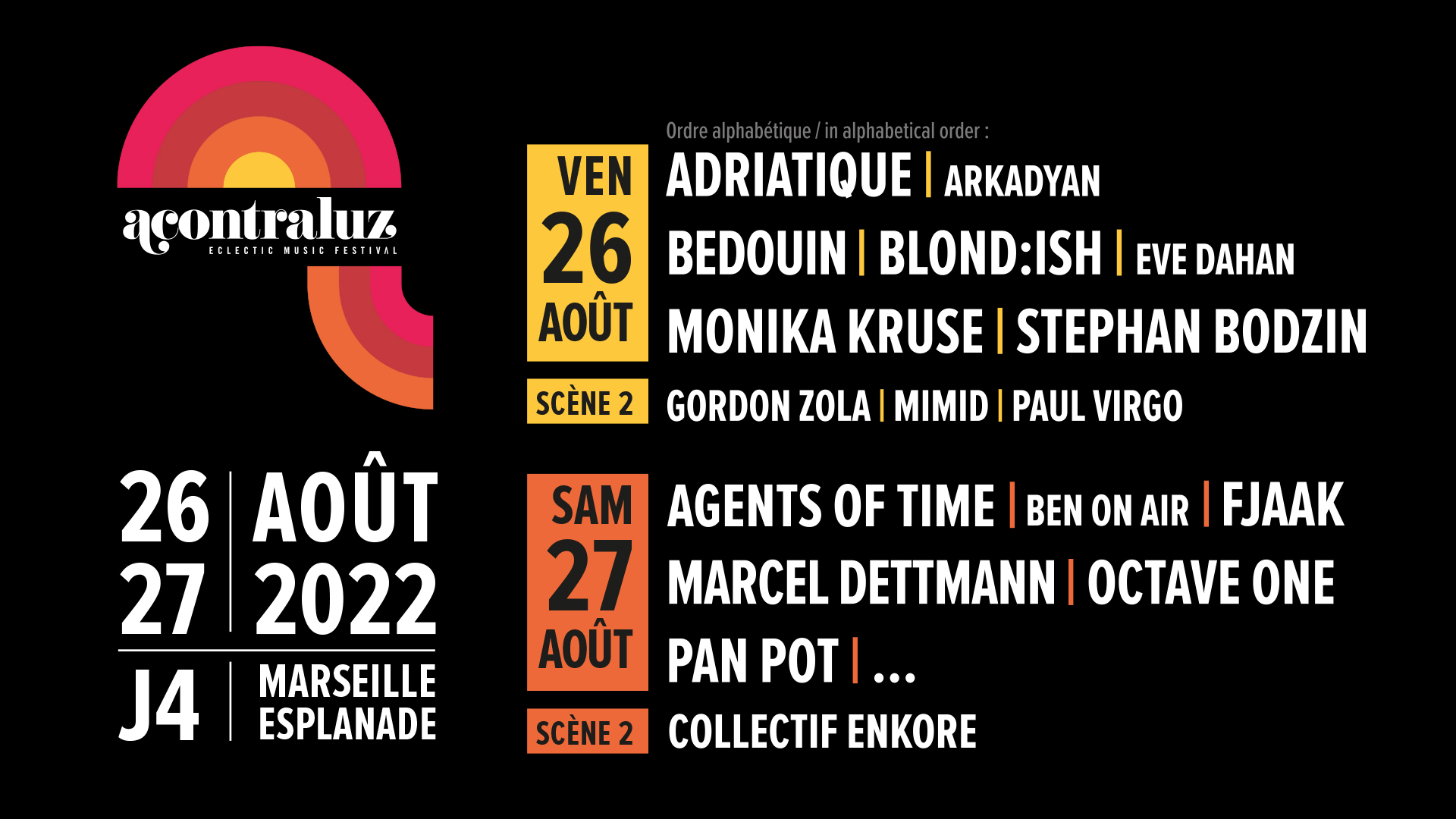 Affiche de l'Acontraluz Festival 2022