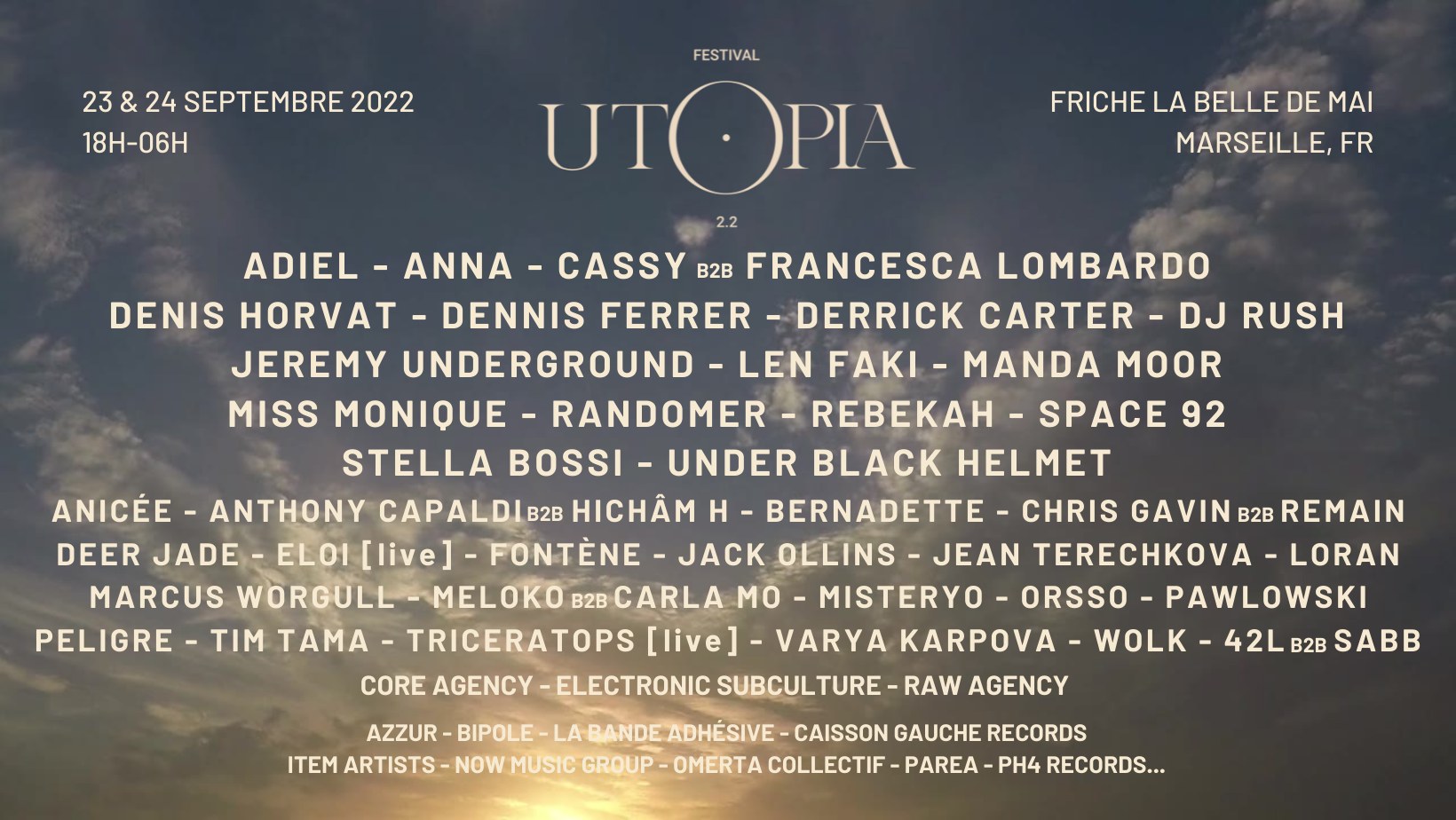 Programmation d'Utopia Festival 2022