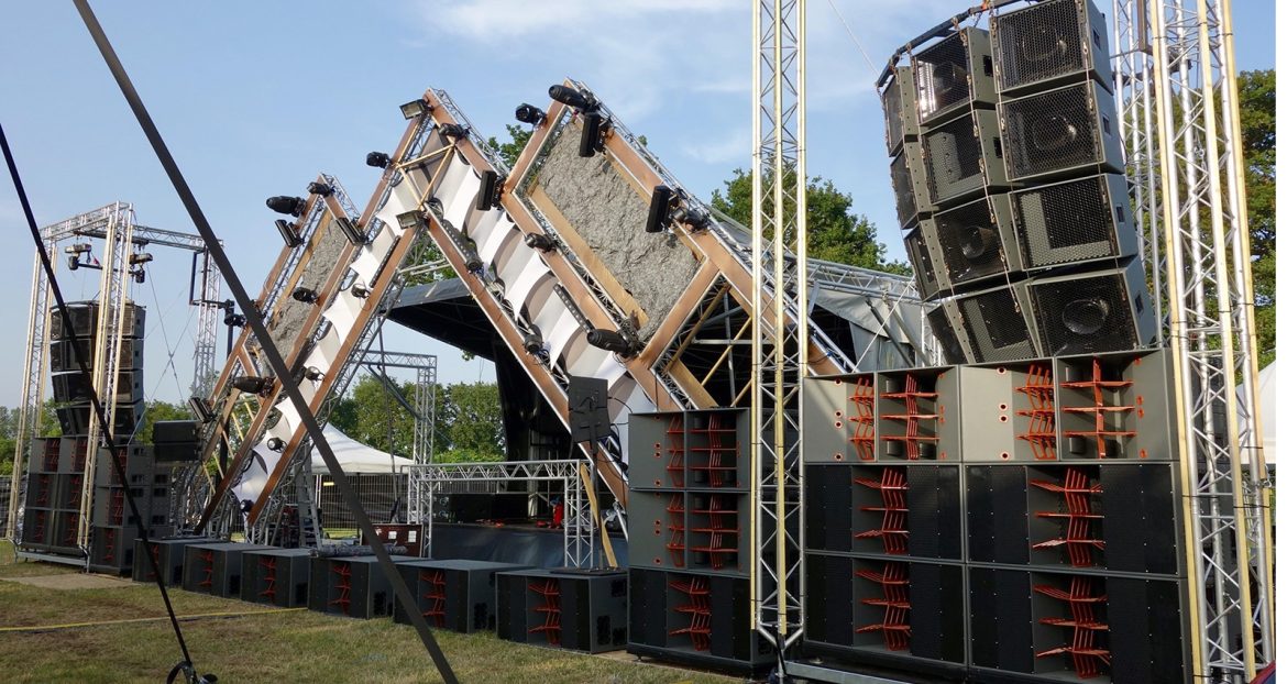 Soundsystem Volcane Audio qui va être déployé au festival Tilliacum