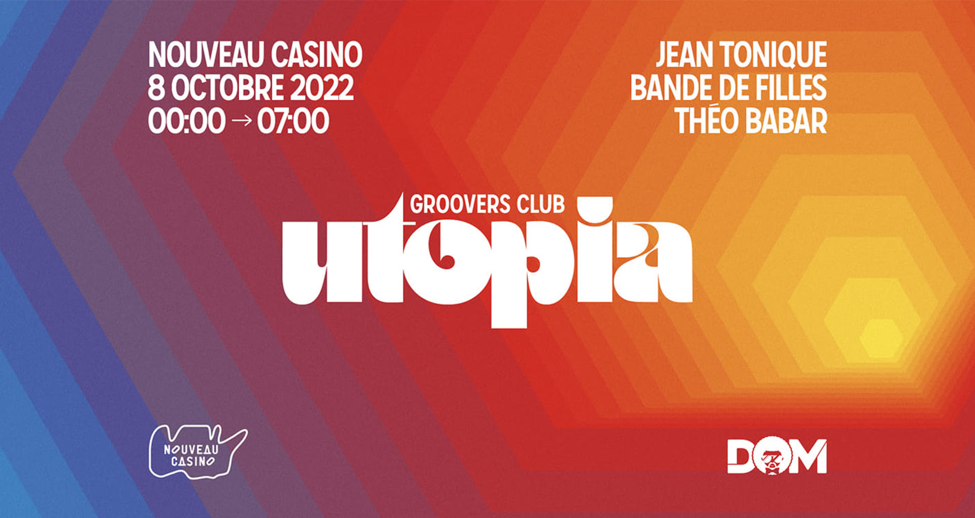 Affiche de la soirée Utopia Groovers Club