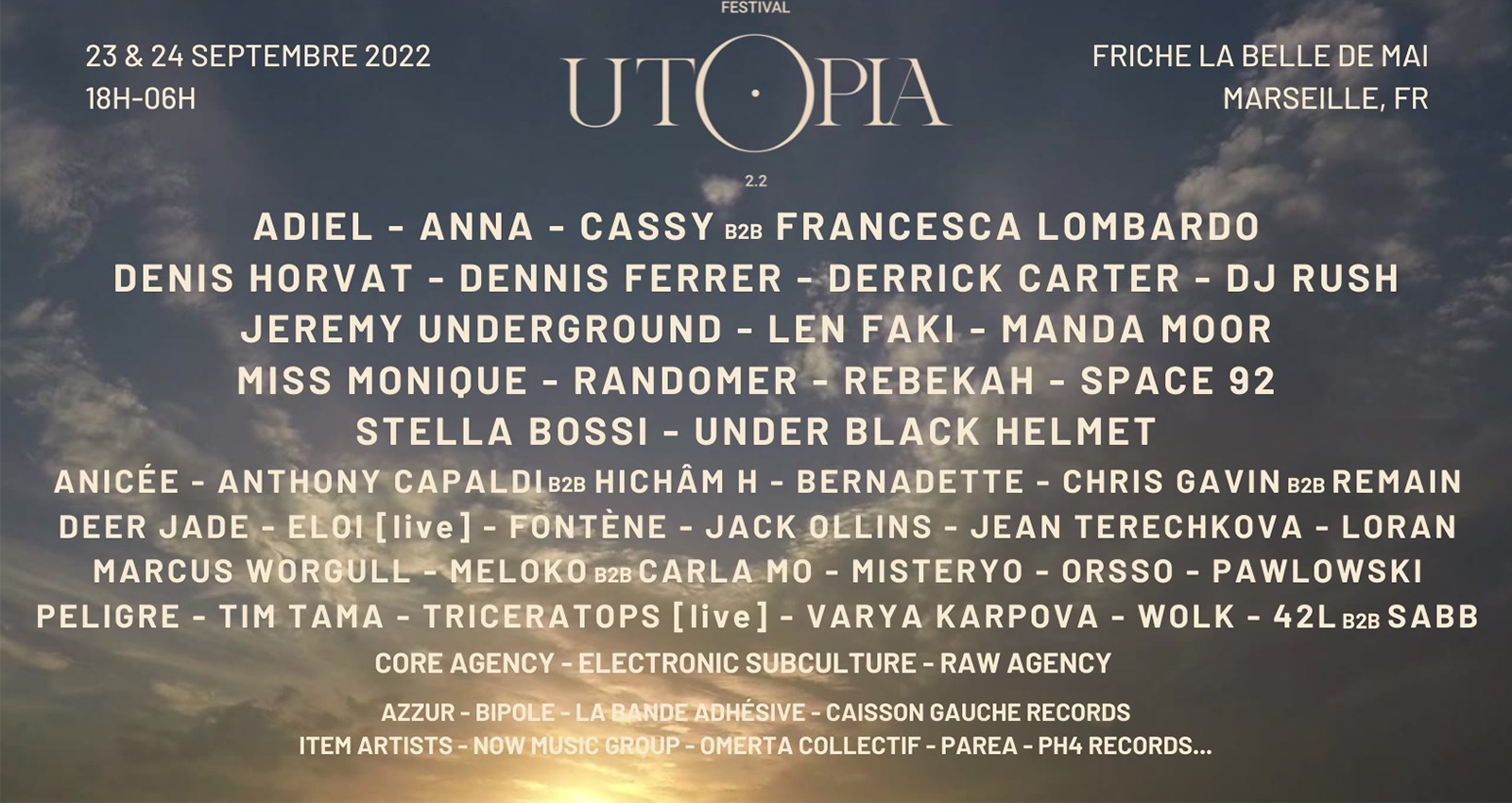 Programmation de l'Utopia Festival 2022