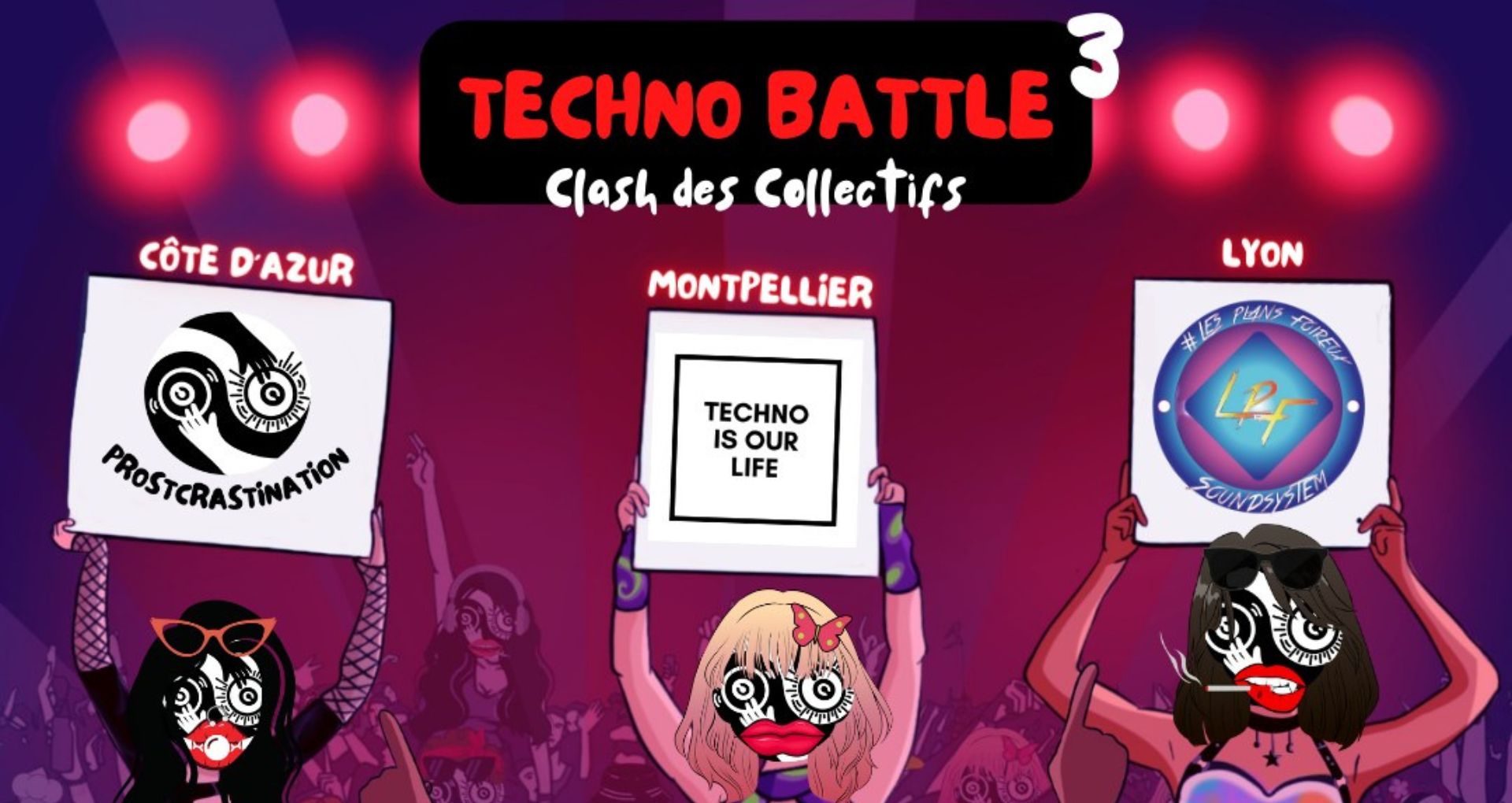 Affiche du Techno Battle Prostcrastination