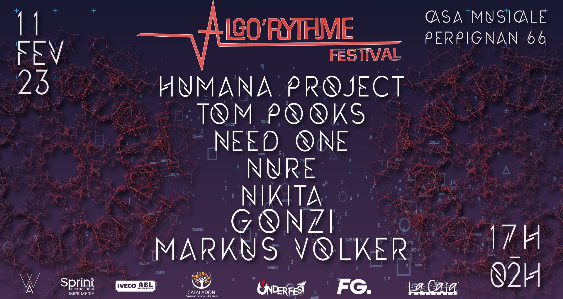 Affiche de l'Algo'rythme Festival 2023