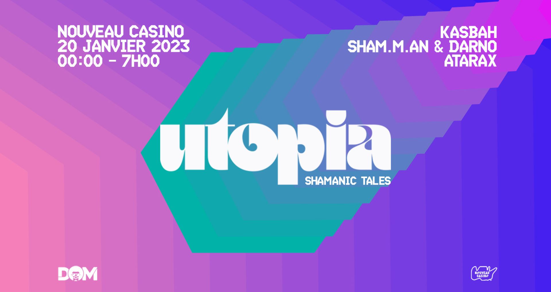 Affiche de la soirée Utopia au Nouveau Casino