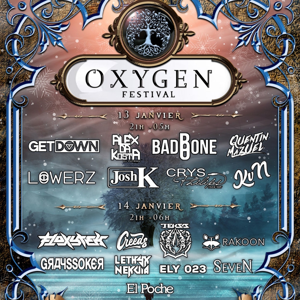 La programmation complète du festival Oxygen