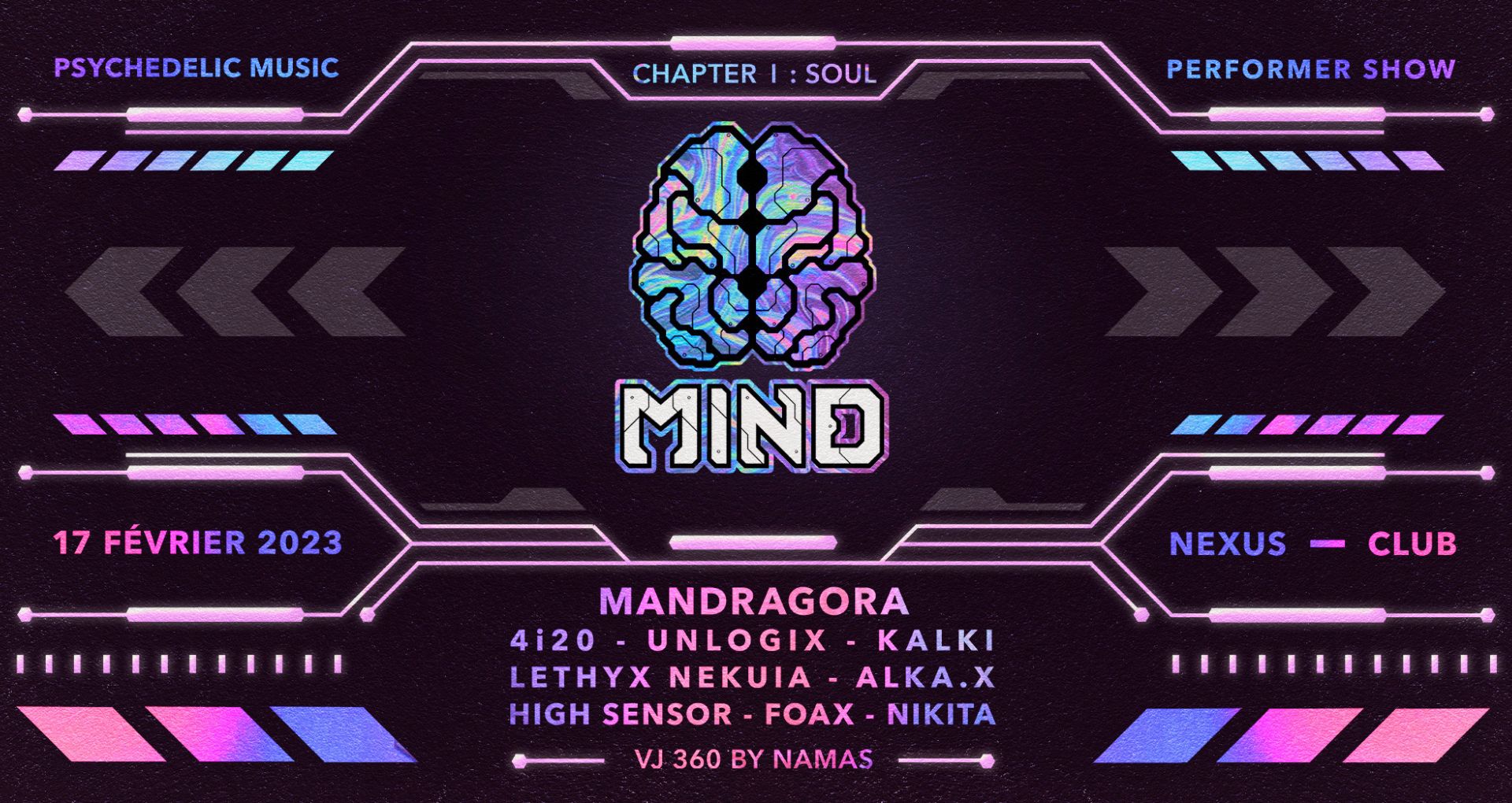 Affiche de la soirée "Mind"