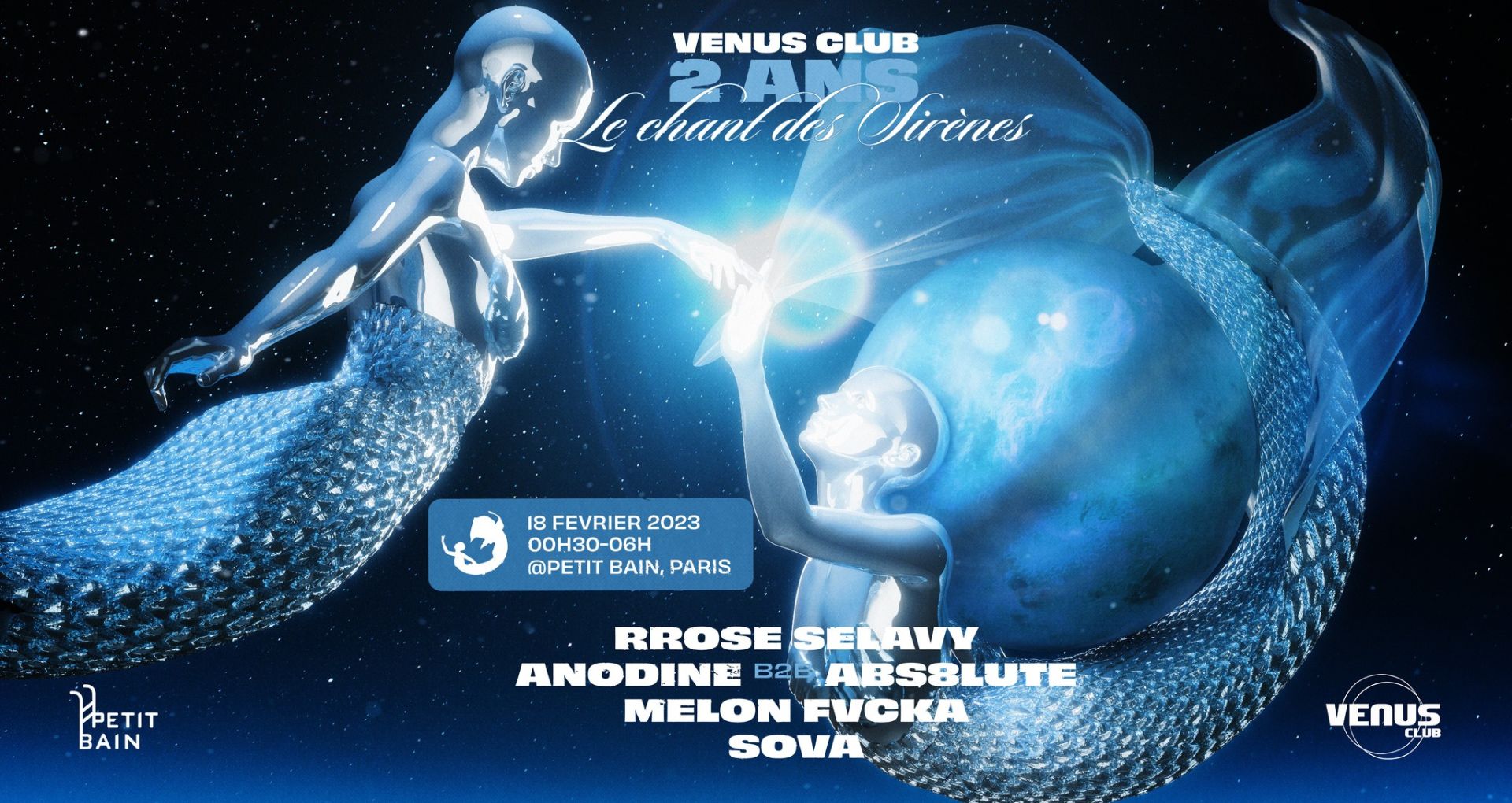 Affiche de la soirée des 2 ans du Venus Club