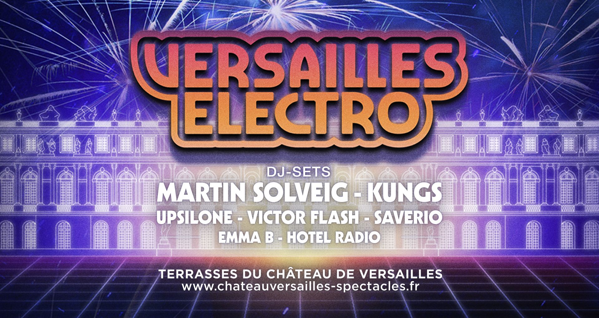 L'affiche de Versailles Electro 2023