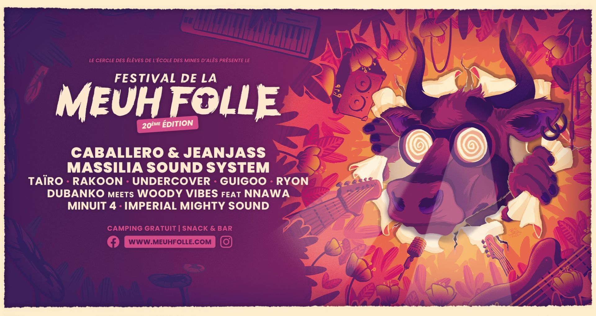 L'affiche du Festival de la Meuh Folle 2023