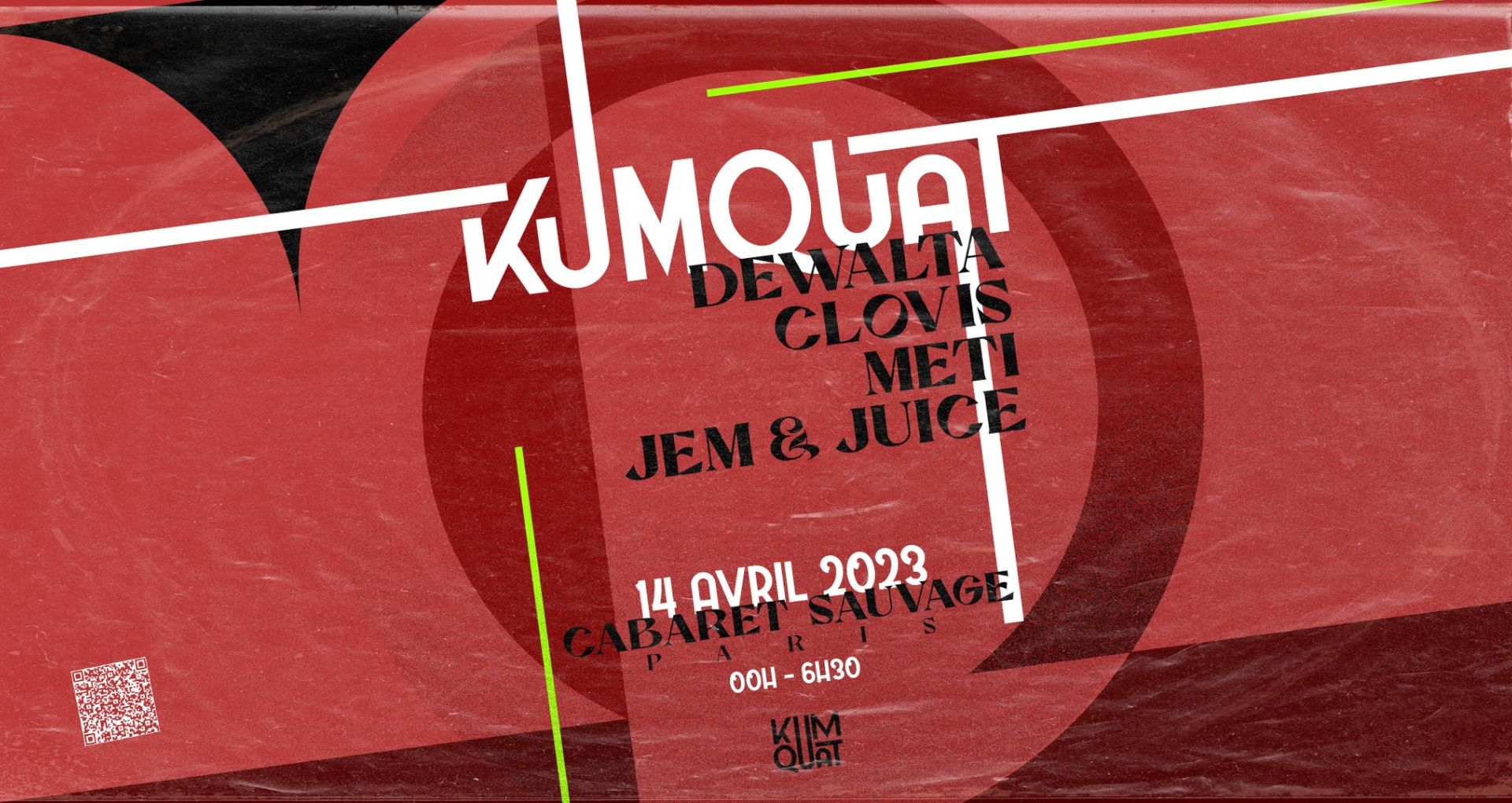 Affiche de la soirée Kumquat x Cabaret Sauvage