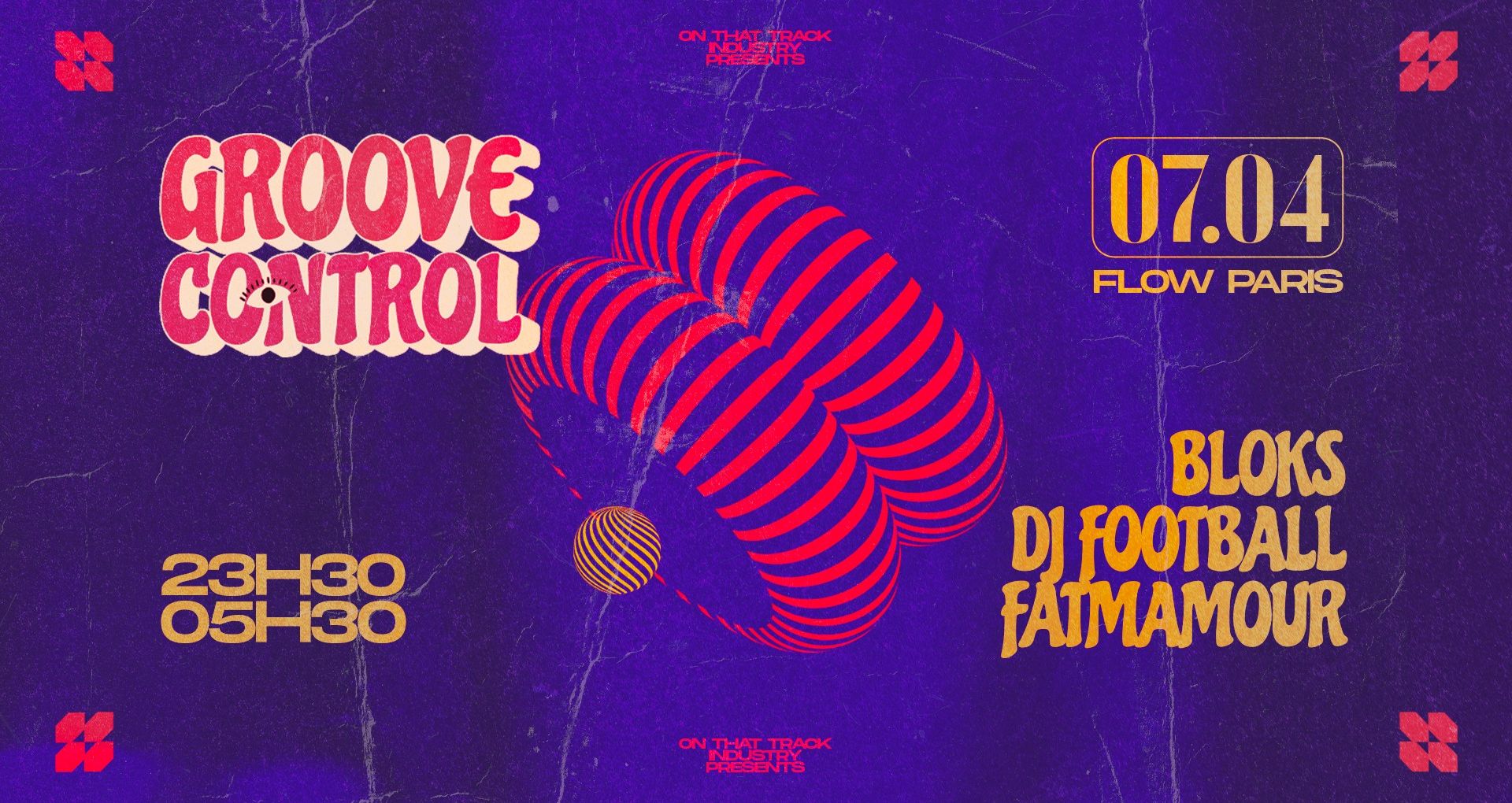 Affiche de la soirée Groove Control au Flow