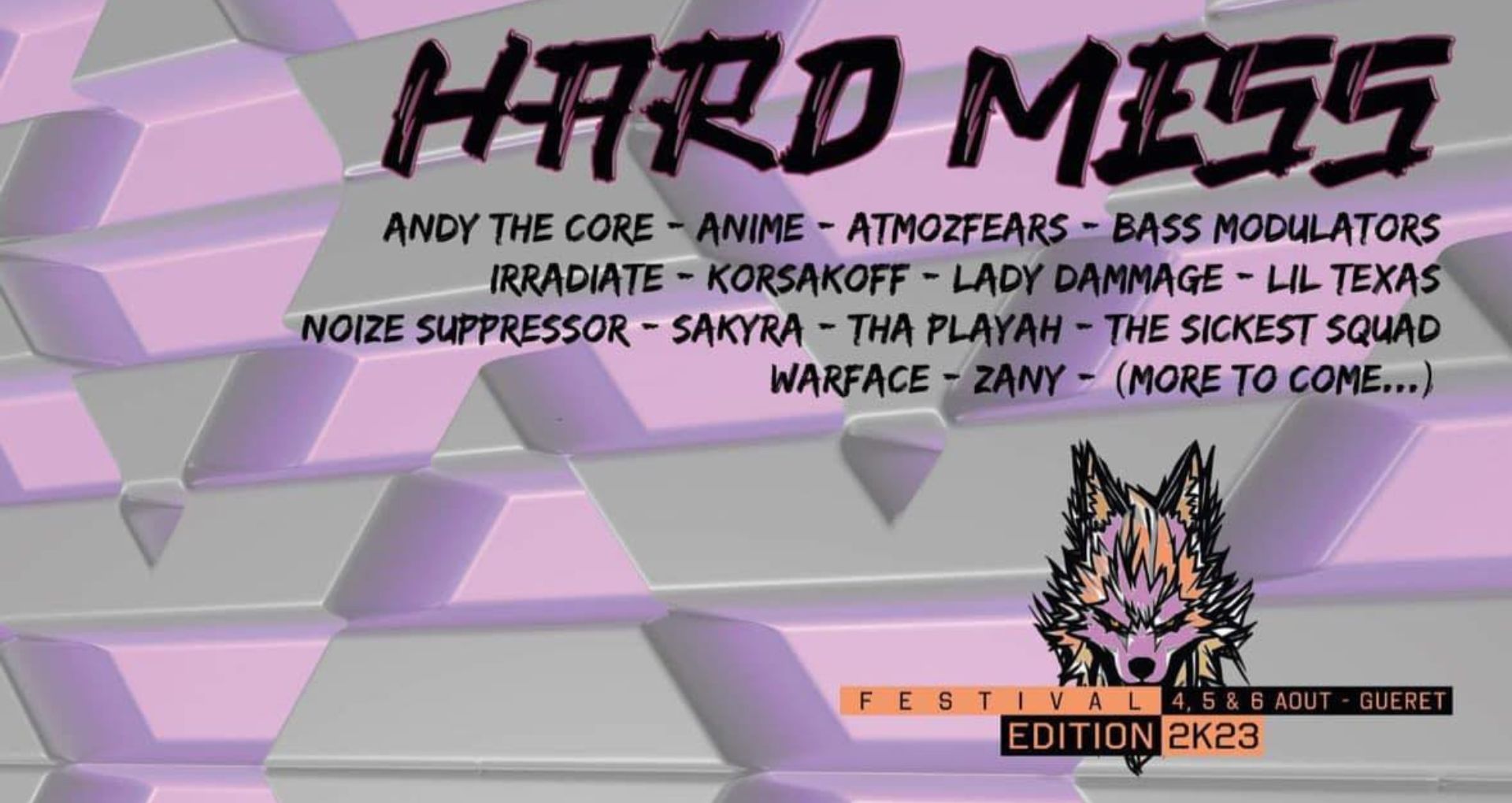 Affiche du Hard Mess Festival 2023