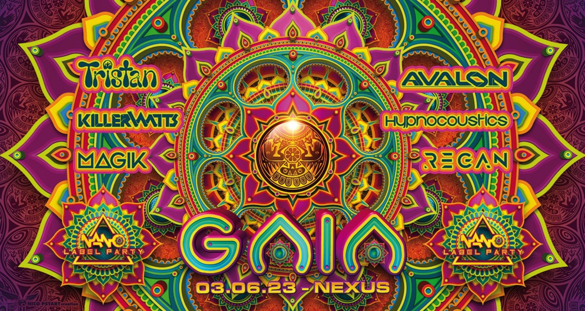 Affiche de la soirée Gaia x Nexus