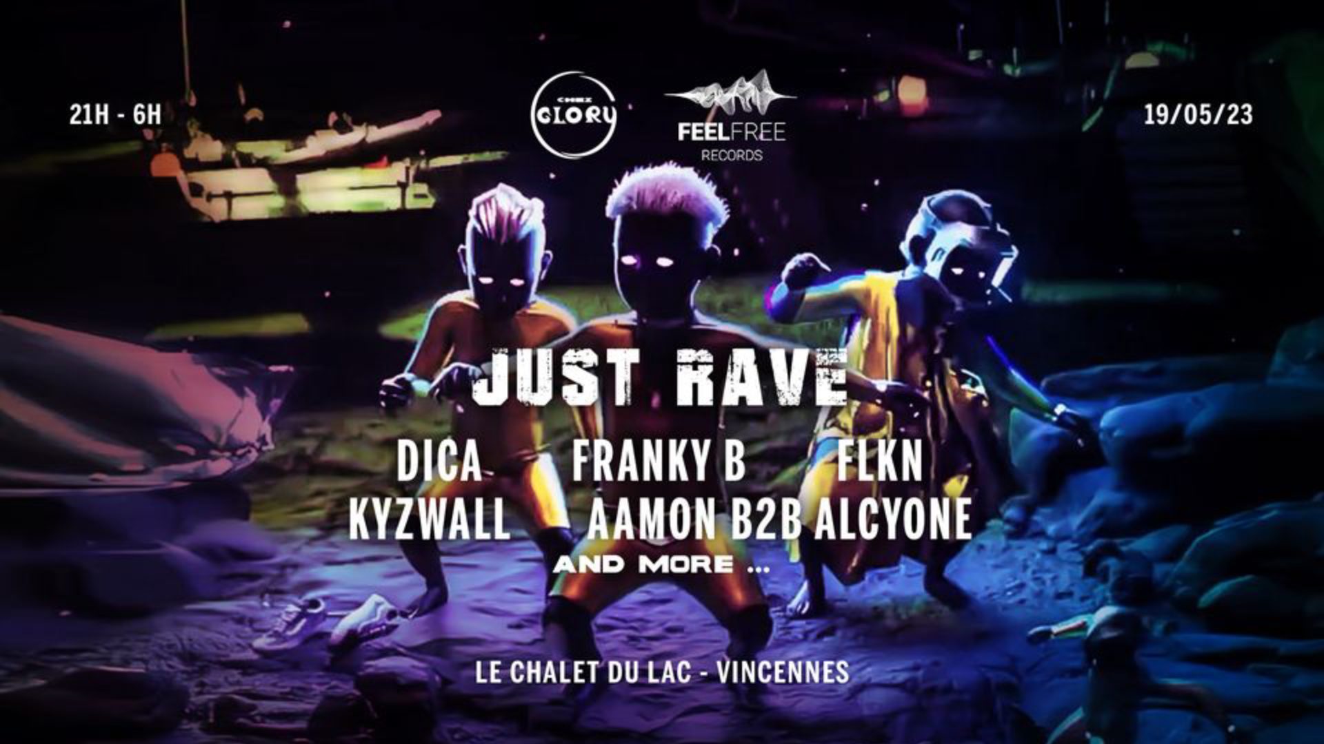 Affiche de la soirée FFR "Just Rave"
