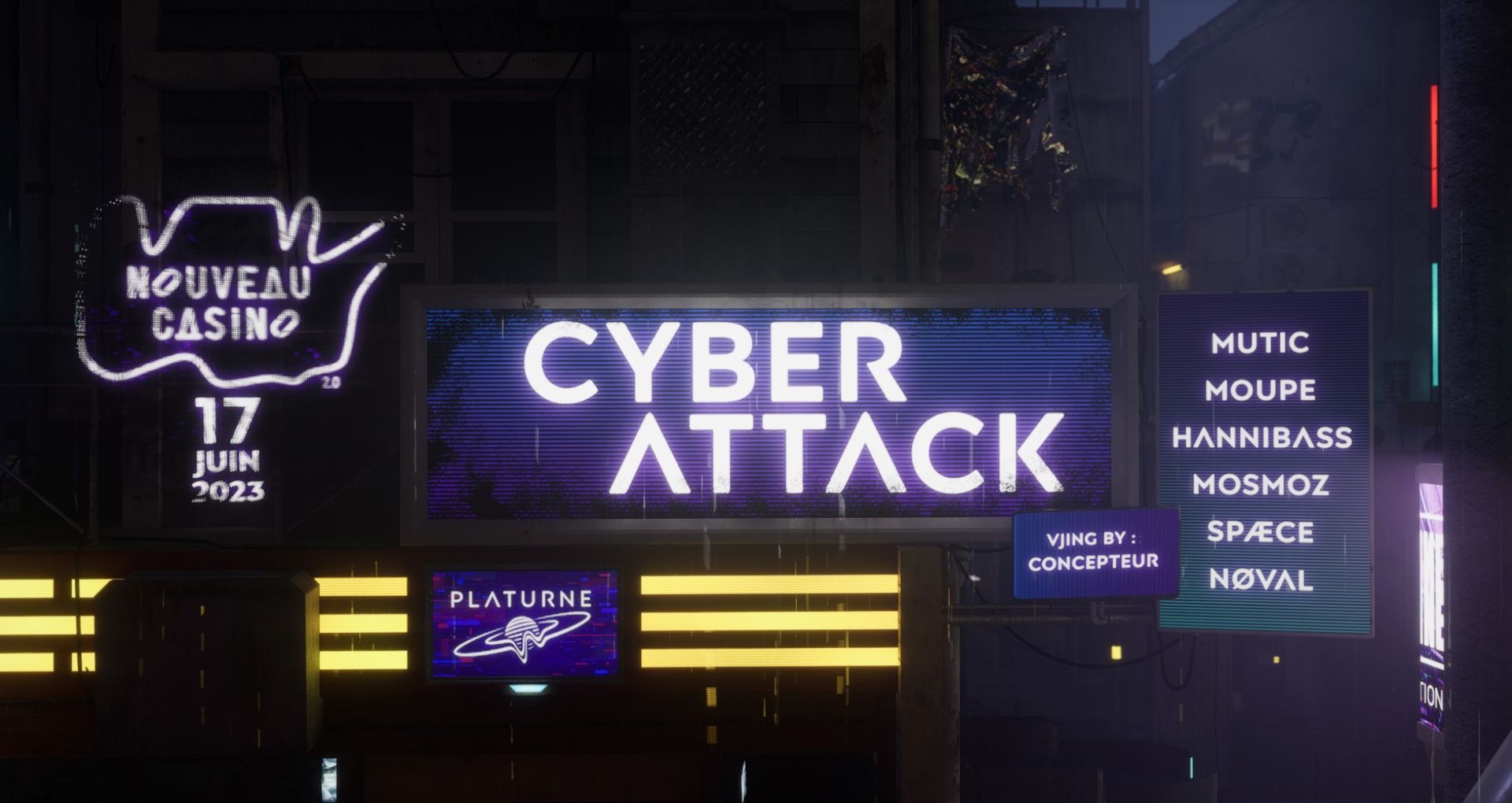 Affiche de la soirée Cyber Attack