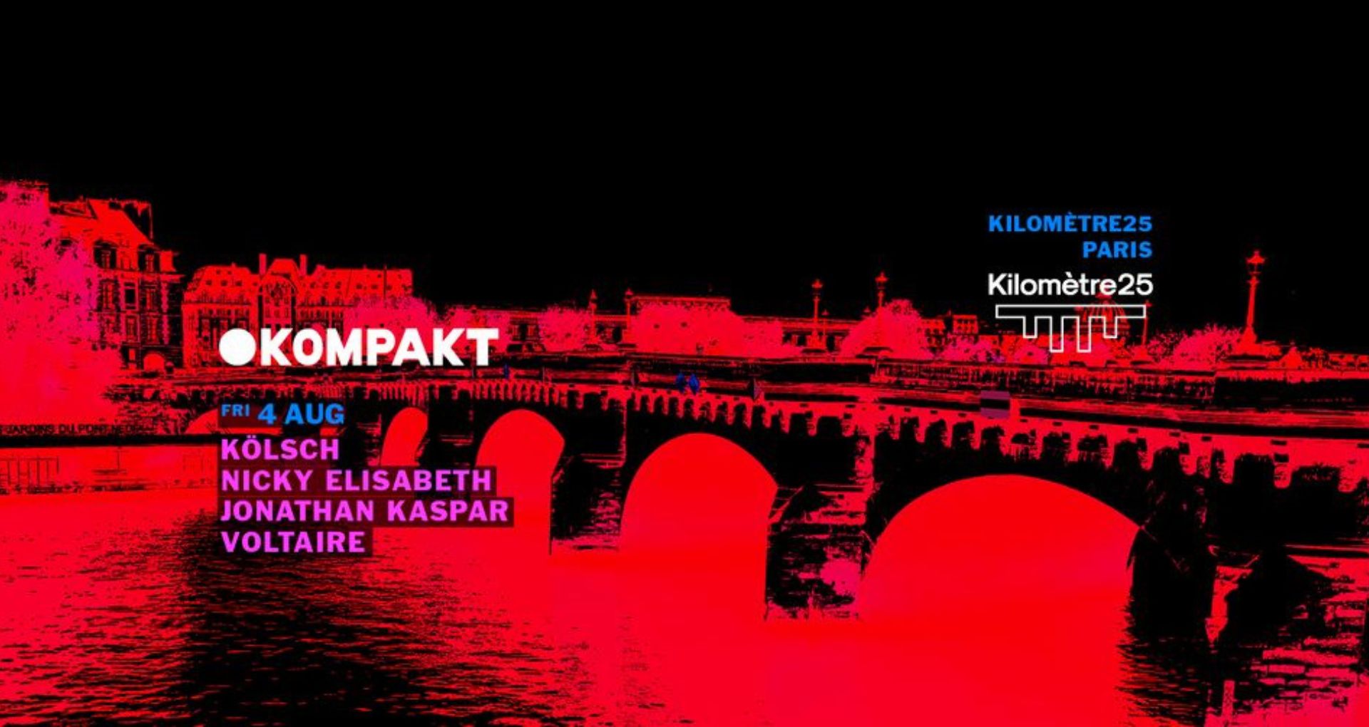 Affiche de la soirée KM25 x Kompakt