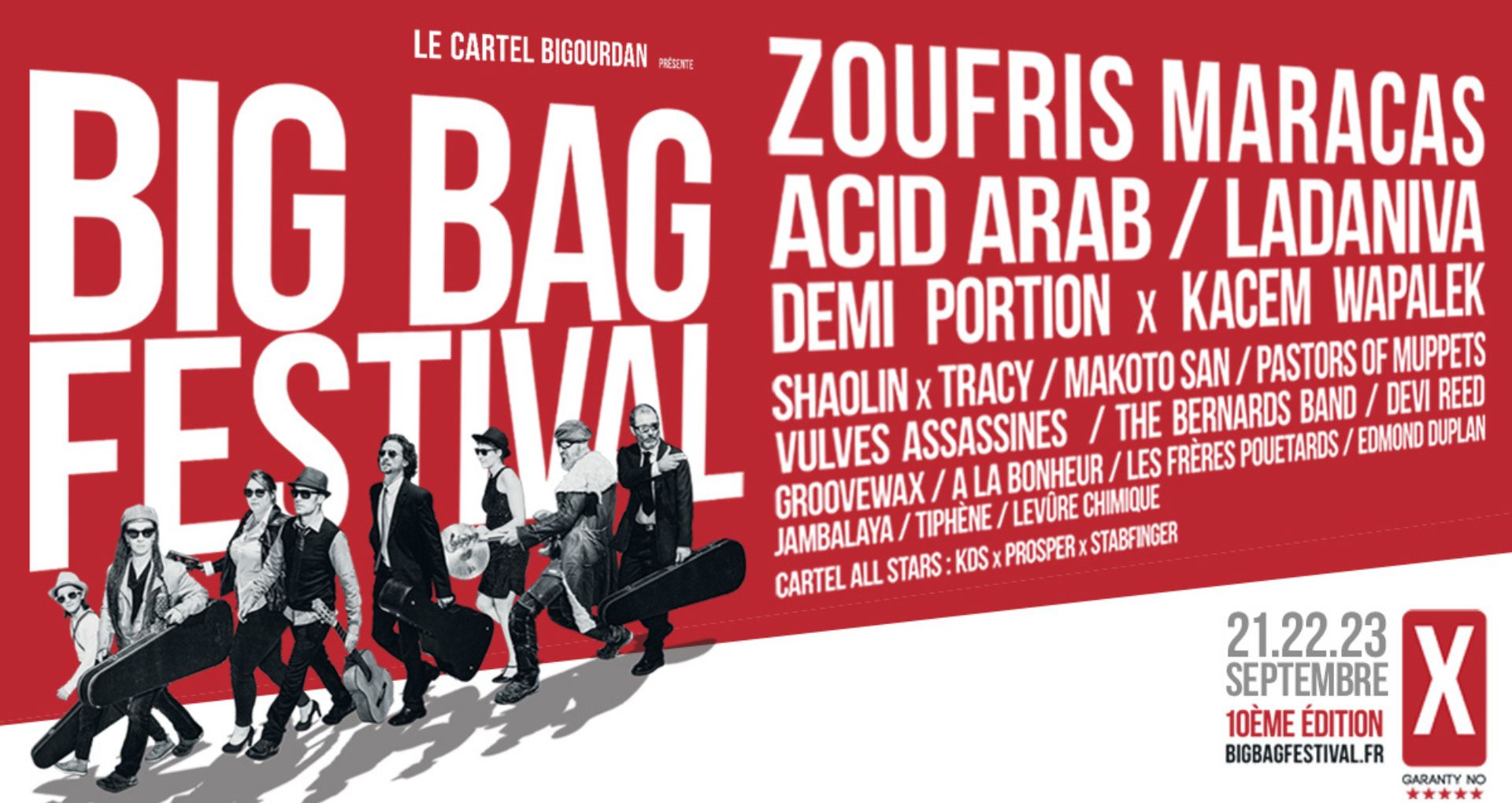 Affiche du Big Bag Festival 2023
