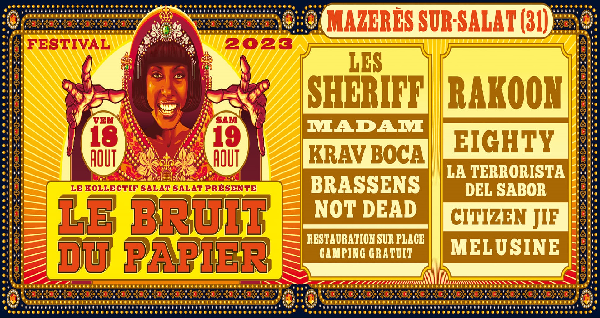 Affiche du festival Le Bruit du Papier 2023