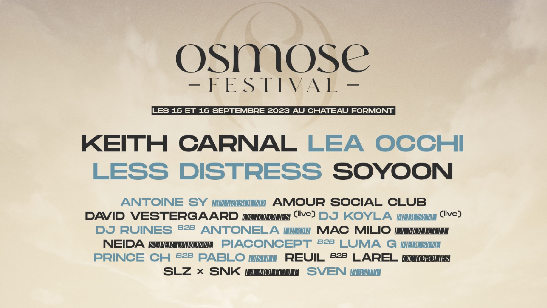 Programmation du Osmose Festival 2023