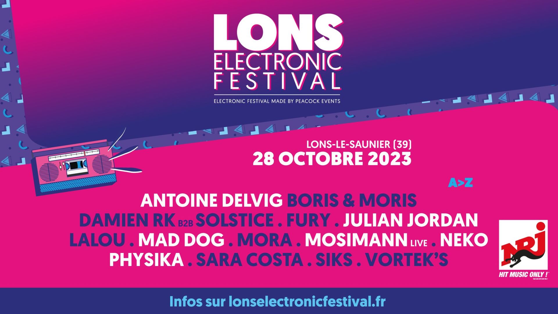 Affiche du Lons Electronic Festival 2023