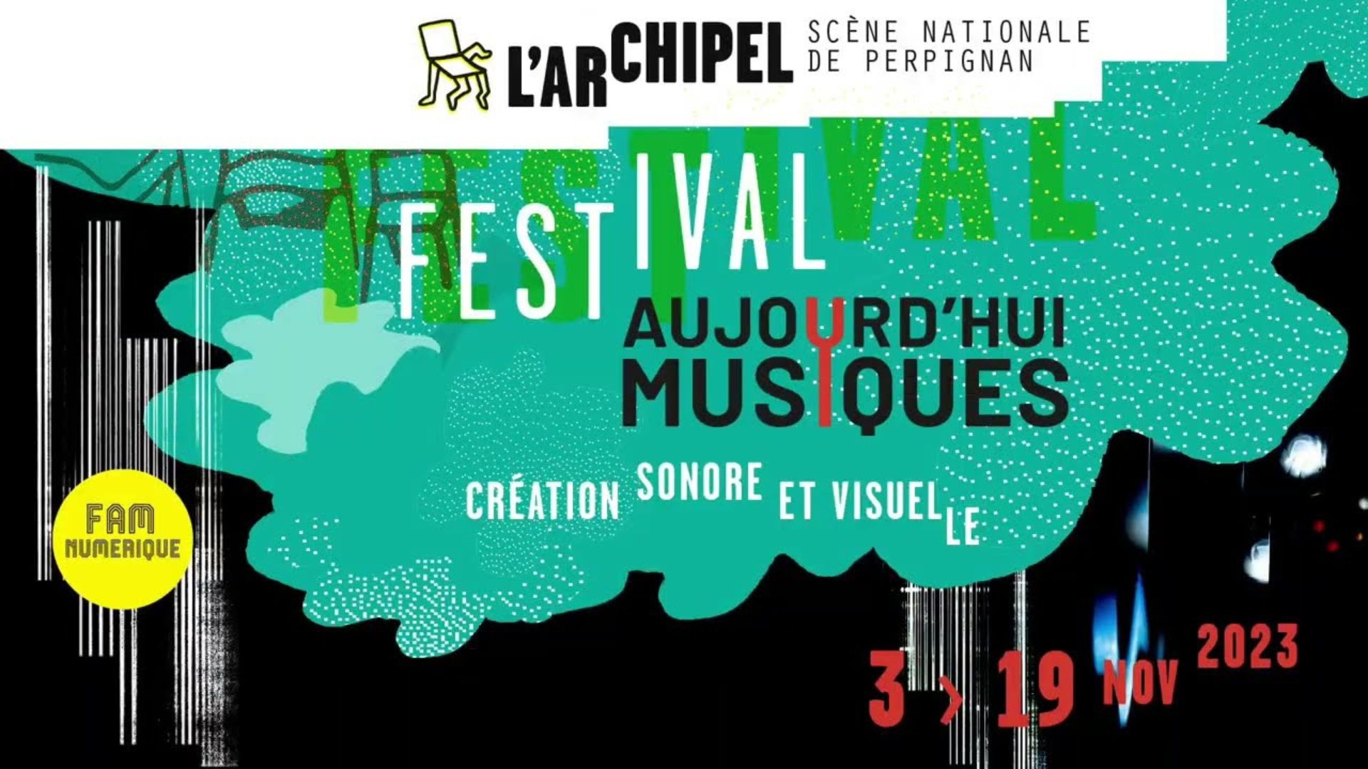 Affiche du festival Aujourd'hui Musiques 2023