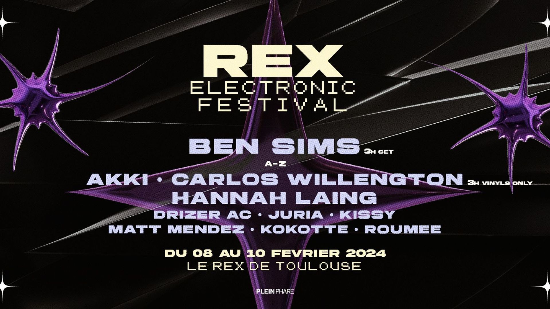 Affiche du Rex Electronic Festival 2024