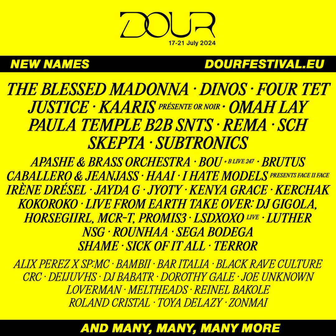 Les nouveaux noms du Dour Festival 2024