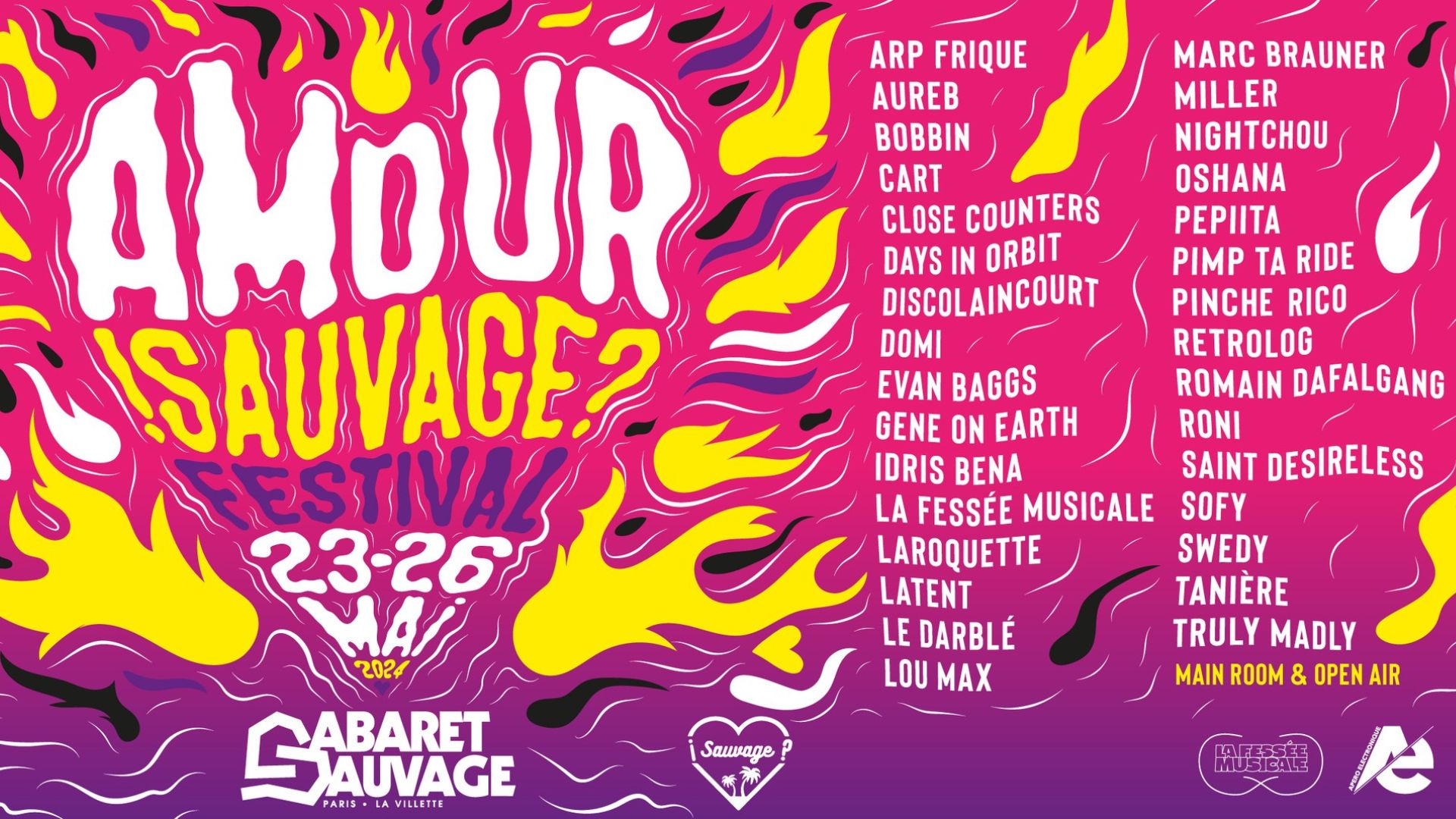 Affiche du Amour Sauvage Festival 2024