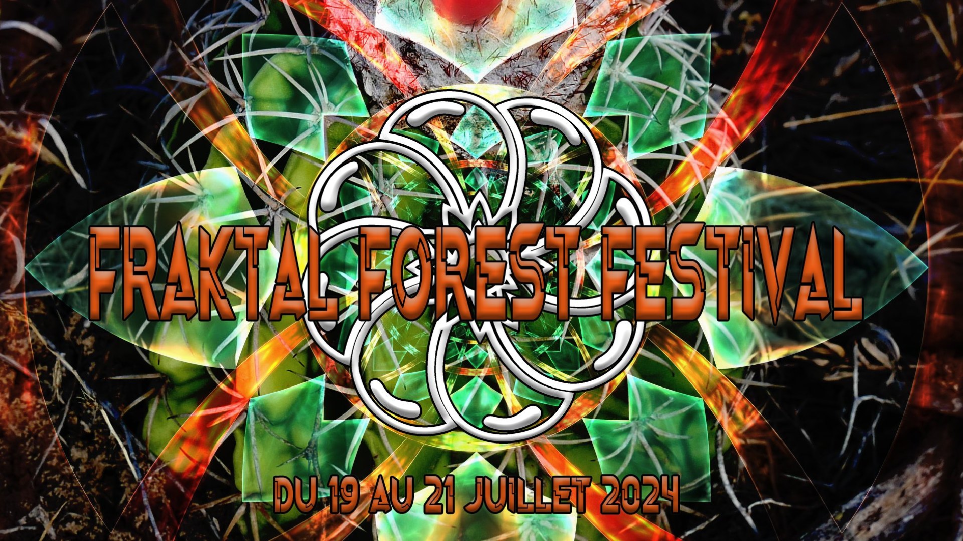 Affiche du festival psytrance Fraktal Forest 