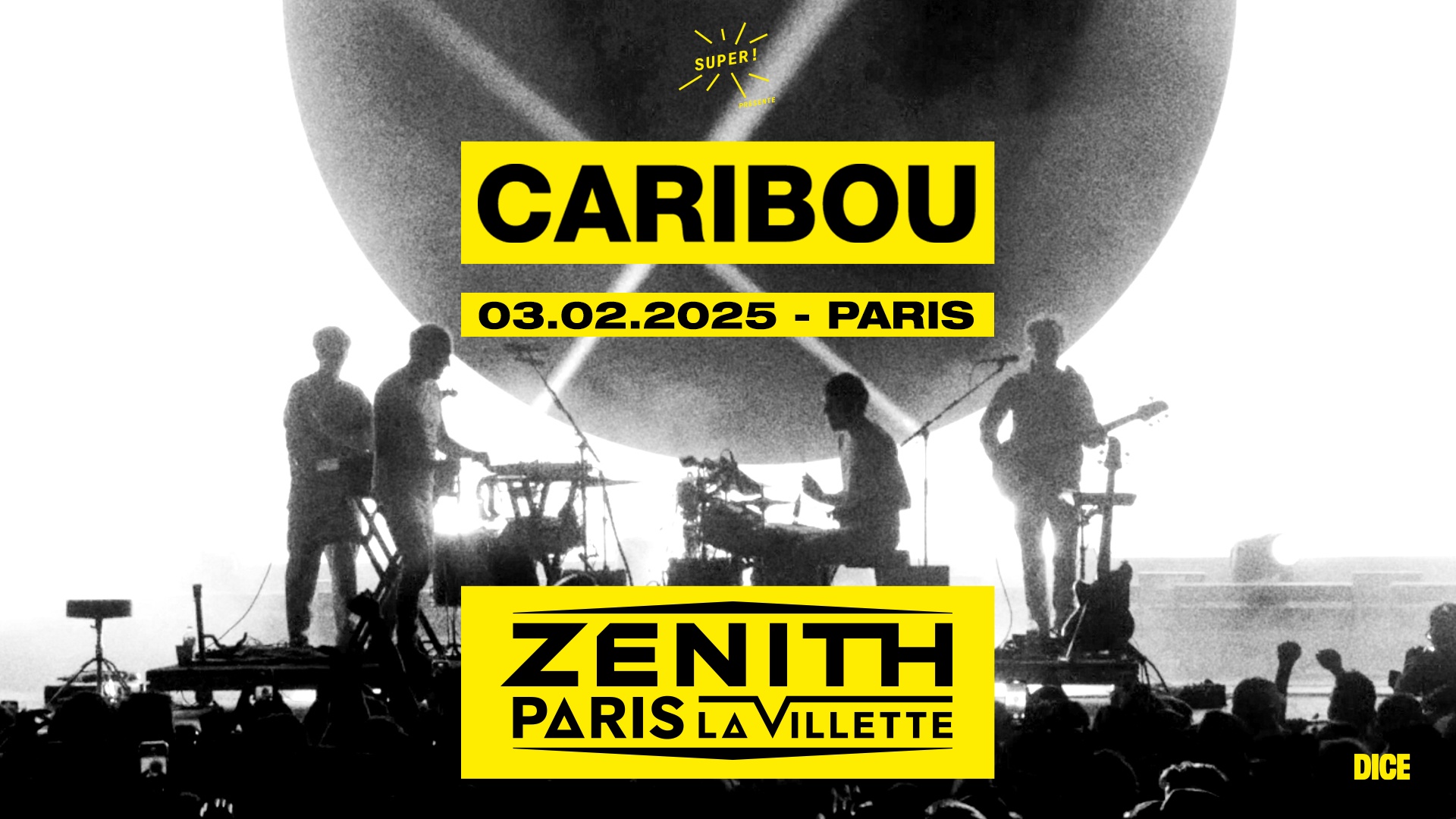 Affiche du concert de Caribou au Zénith 