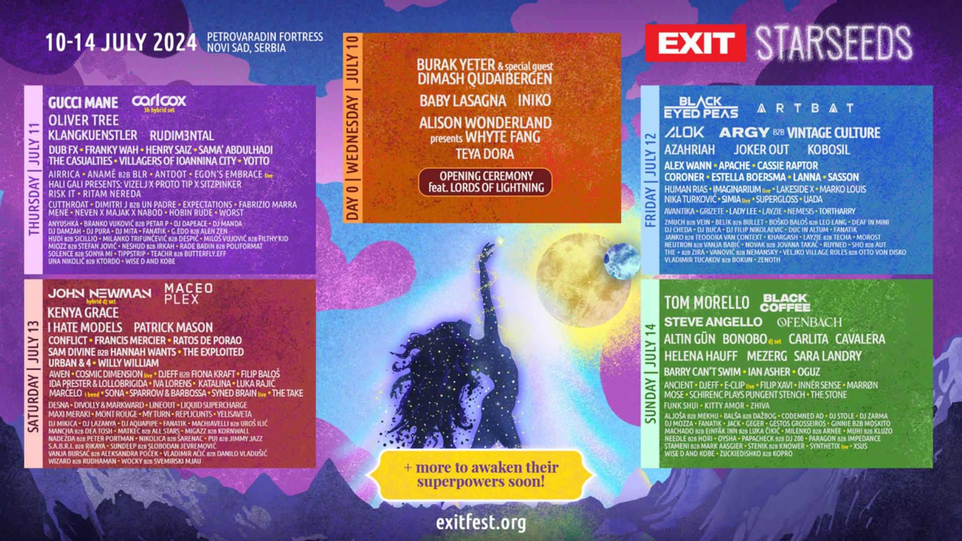 La programmation complète du Exit Festival 2024