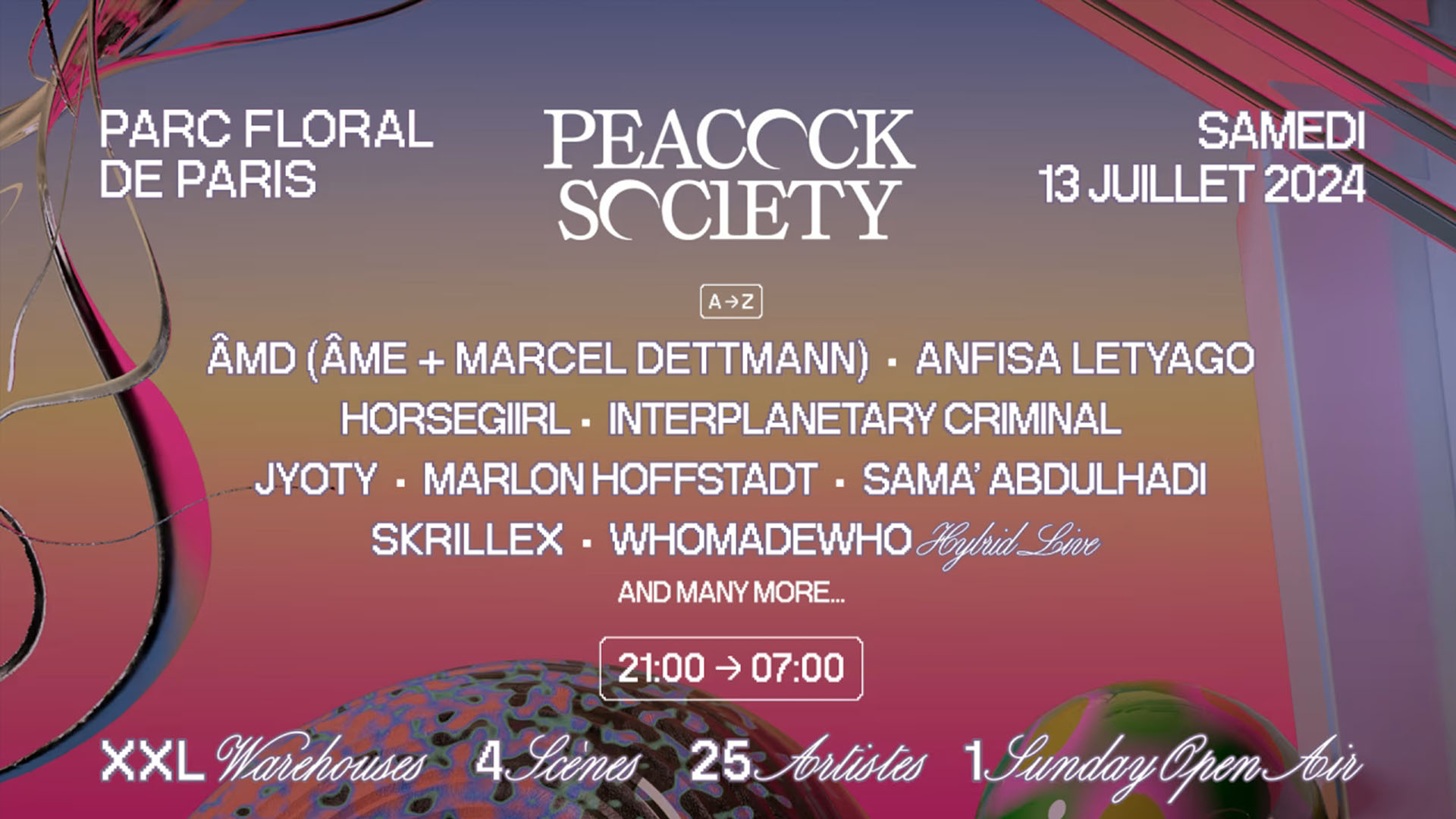 La programmation de Peacock Society 2024