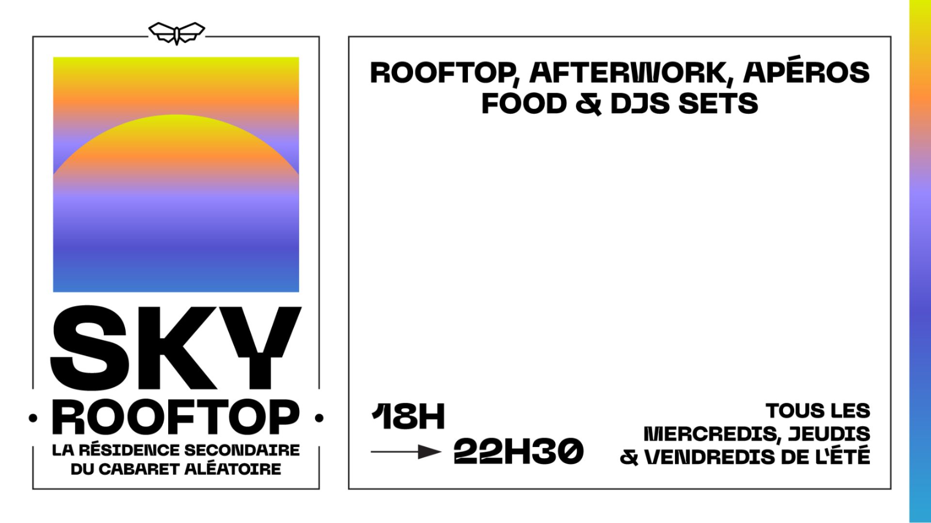 Affiche de la saison Sky Rooftop 2024 © Anaïs Ocler