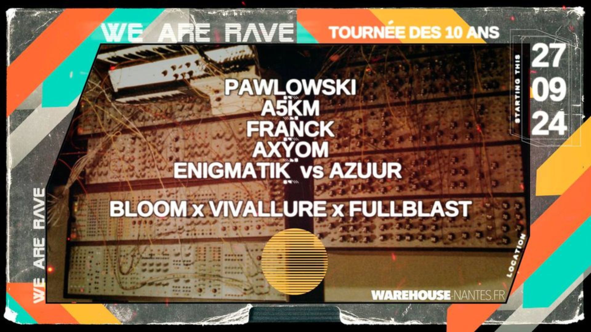 Affiche de la soirée WAR x Warehouse